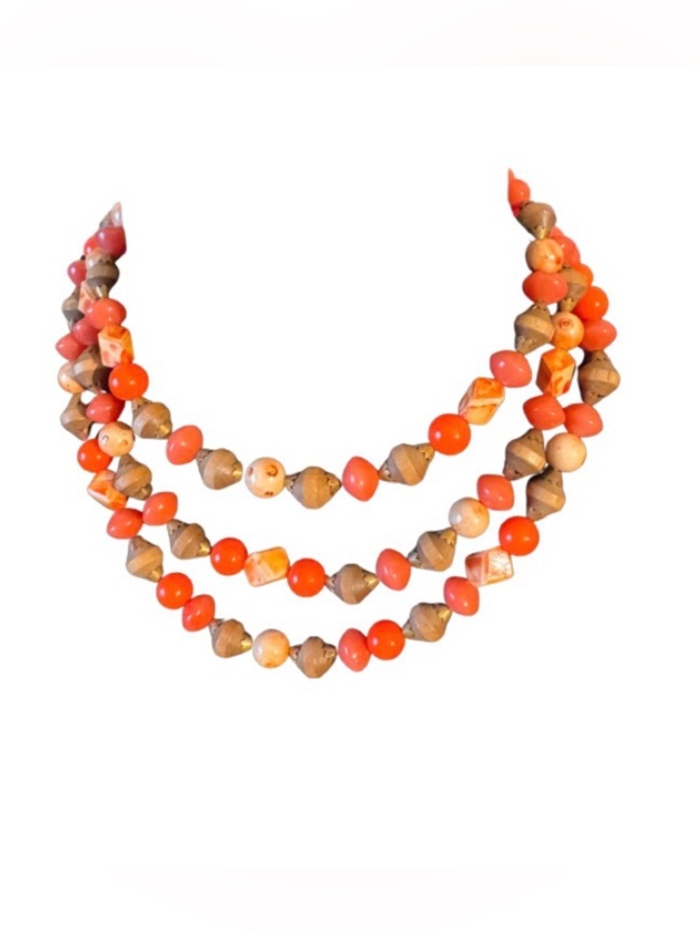 Vintage Japan Acrylic Bead Necklace